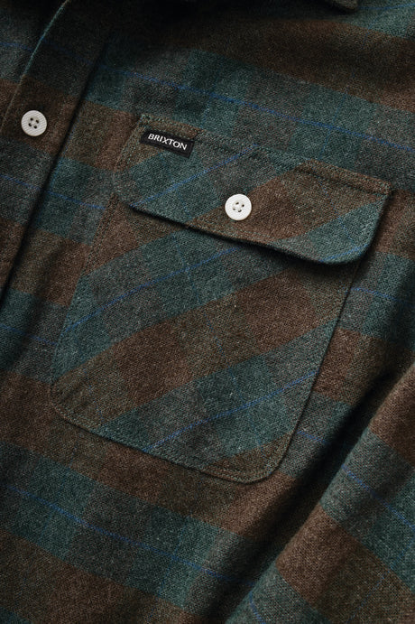 Bowery Vintage LS Overshirt - Green / Blue