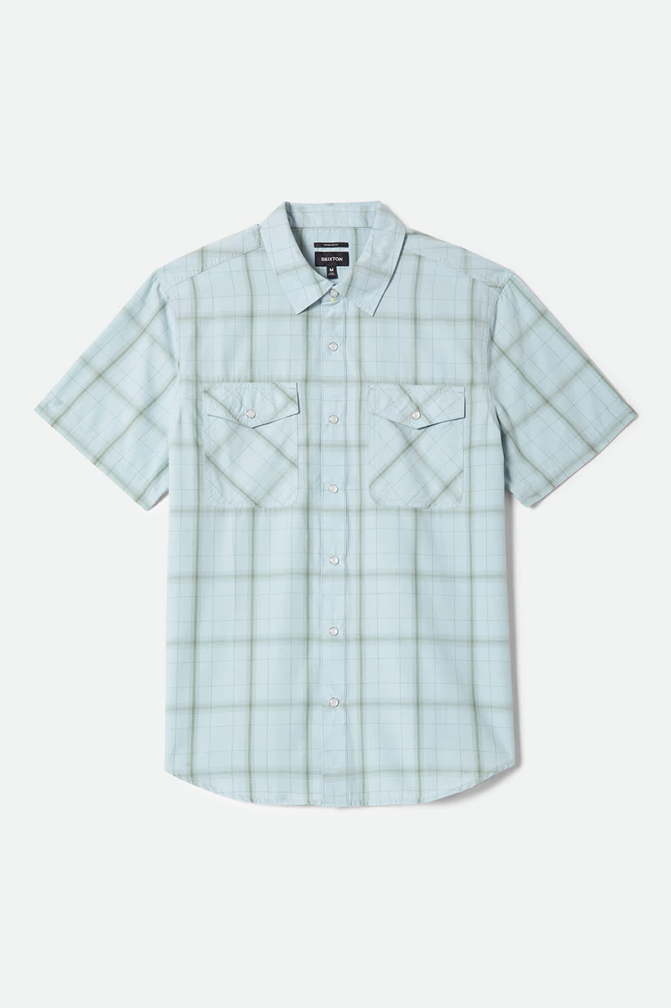 Brixton The Breezy Wayne S/S Wvn - Seafoam Plaid