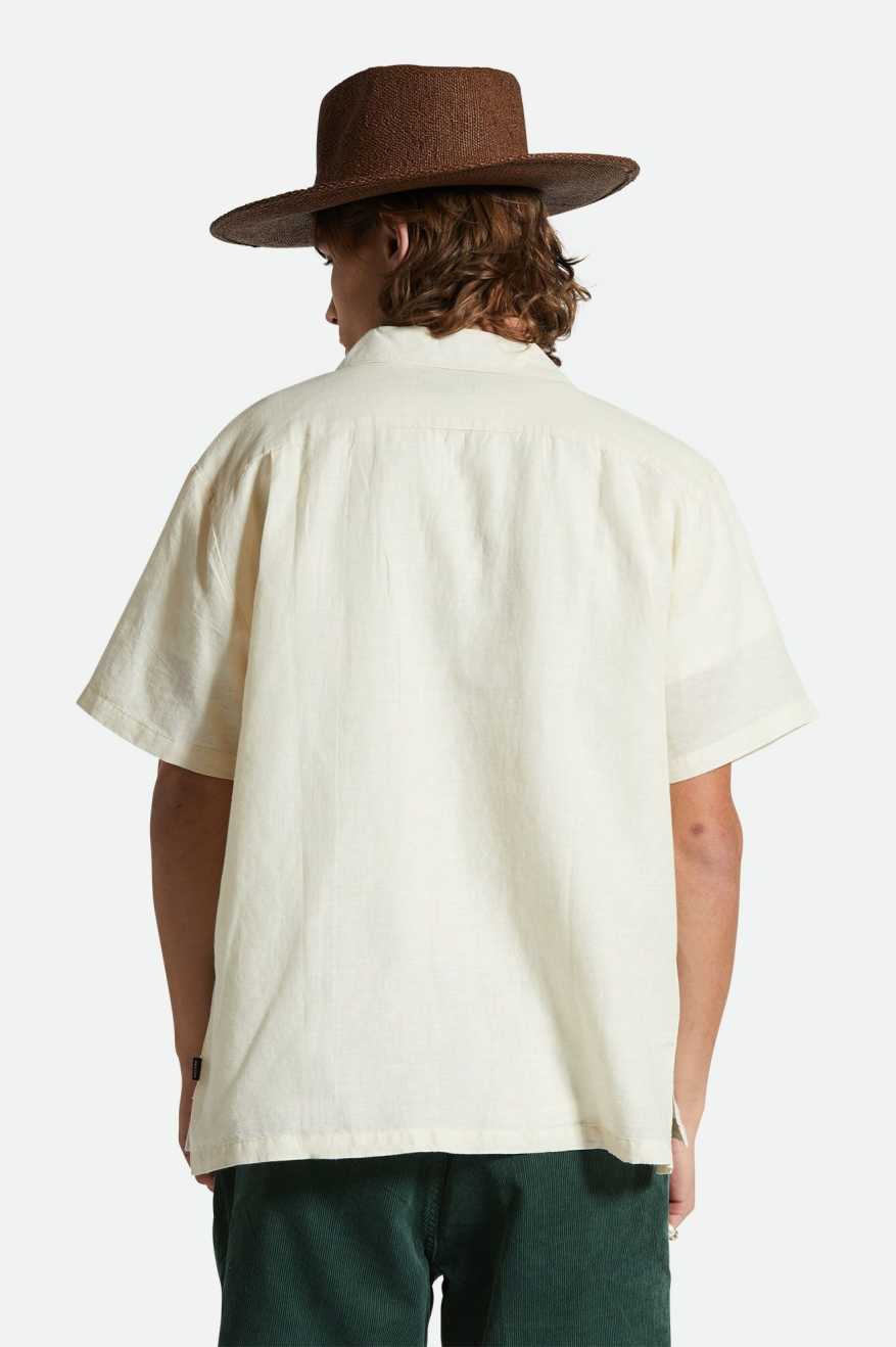 Bunker Linen Blend Short Sleeve Shirt - Whitecap