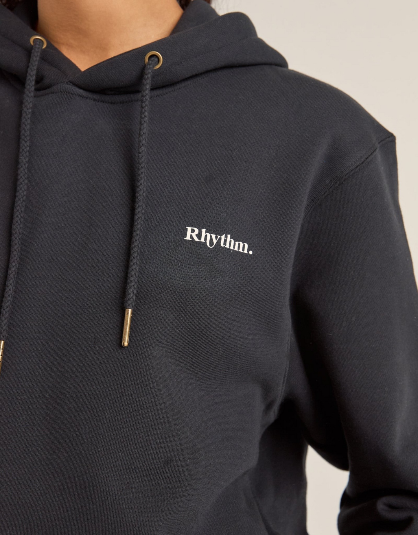 Logo Boyfriend Fleece Hood - Black