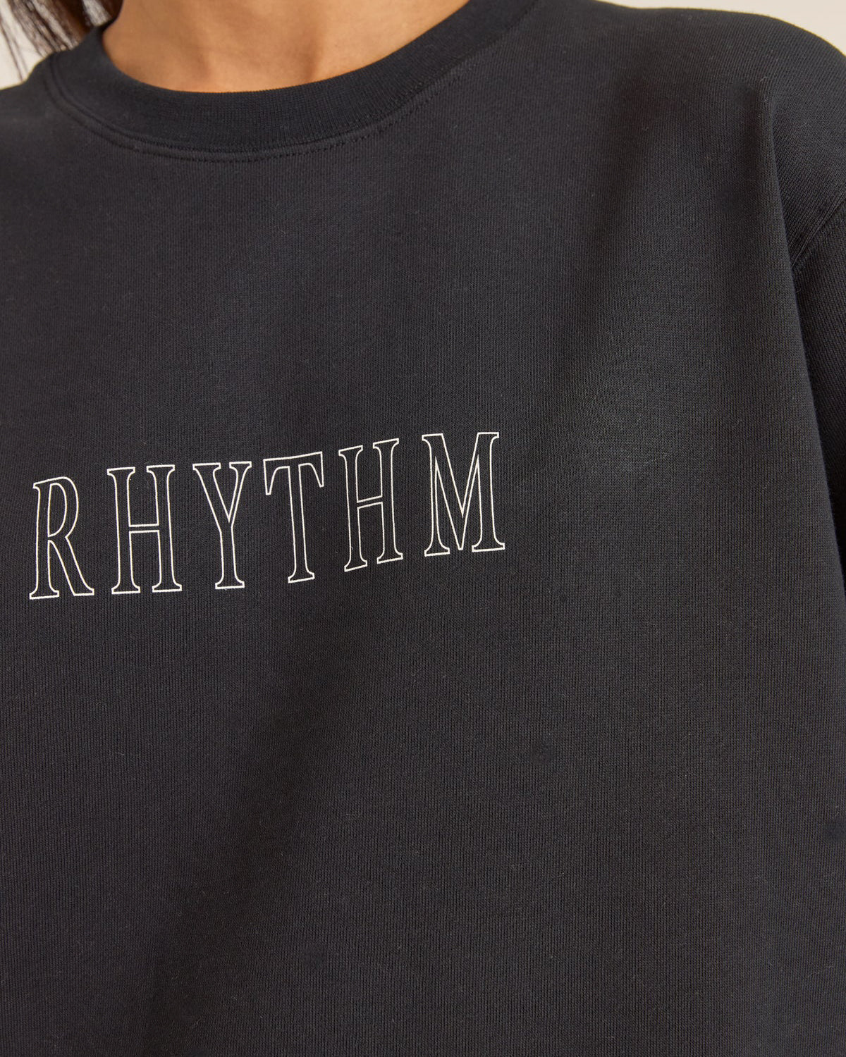 Flagship Boyfriend Fleece Crew - Black