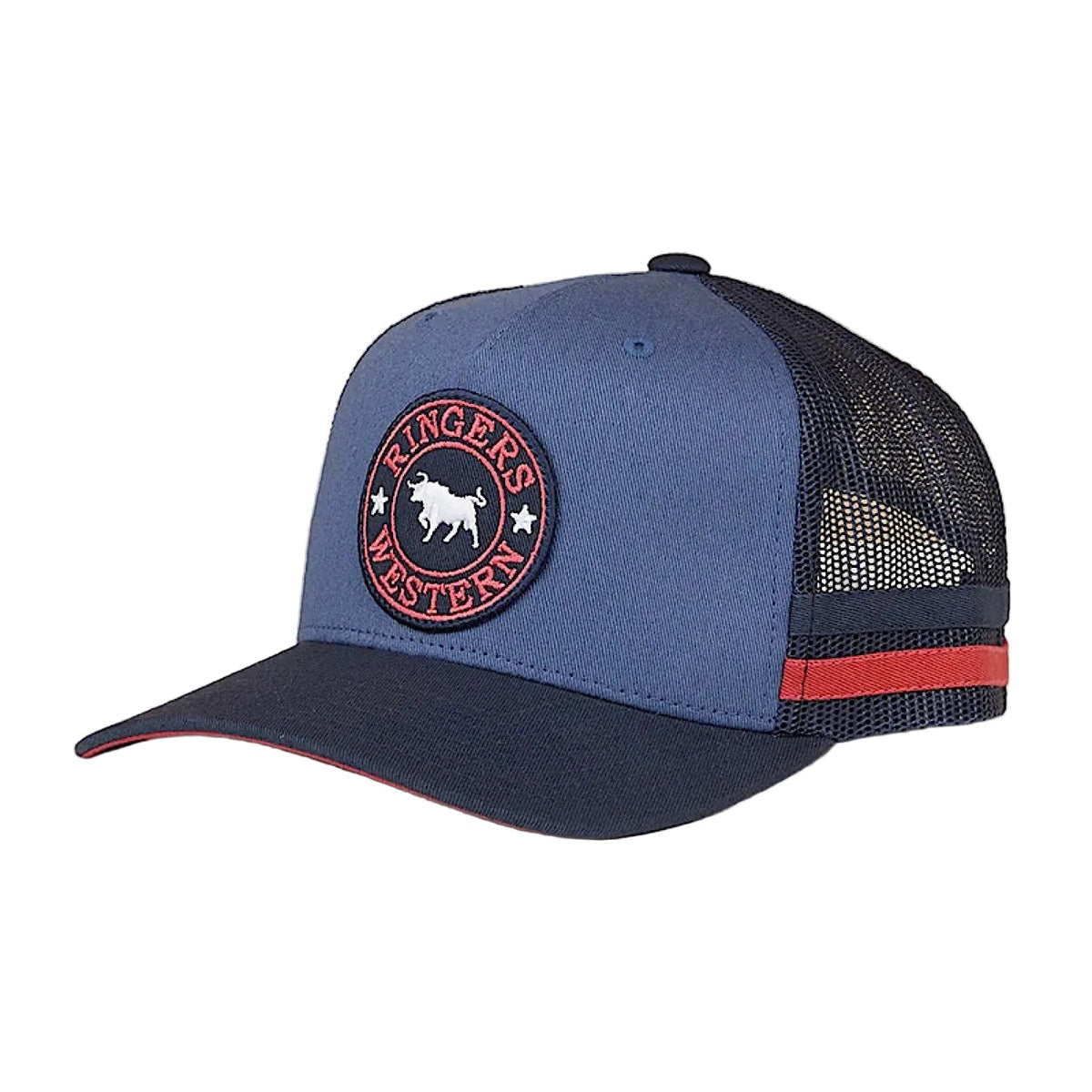 Ringers Western McCoy Kids Trucker Cap - Yale Blue/Navy (view 2)