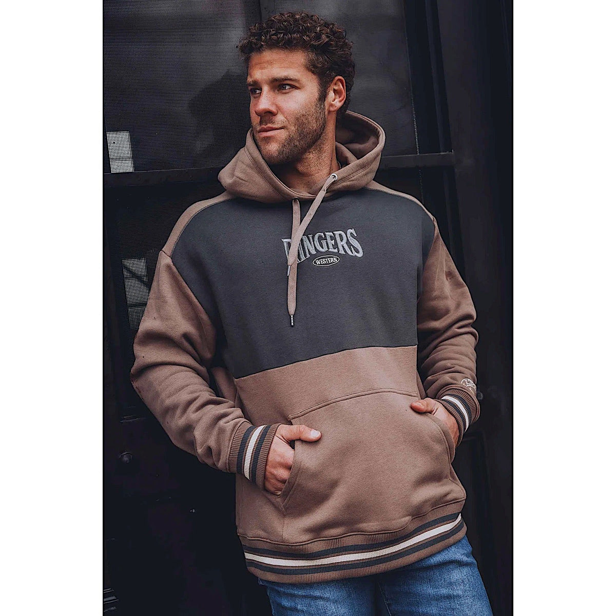 Ringers Western Barrow Creek Mens Pullover Hoodie - Mushroom (view 4)
