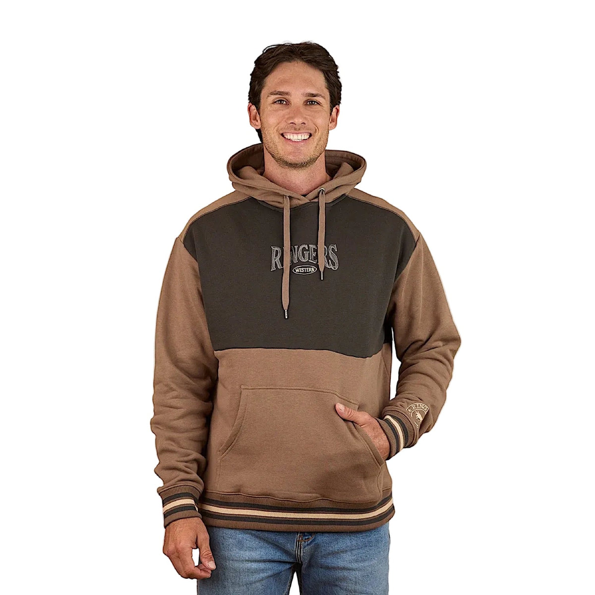 Ringers Western Barrow Creek Mens Pullover Hoodie - Mushroom