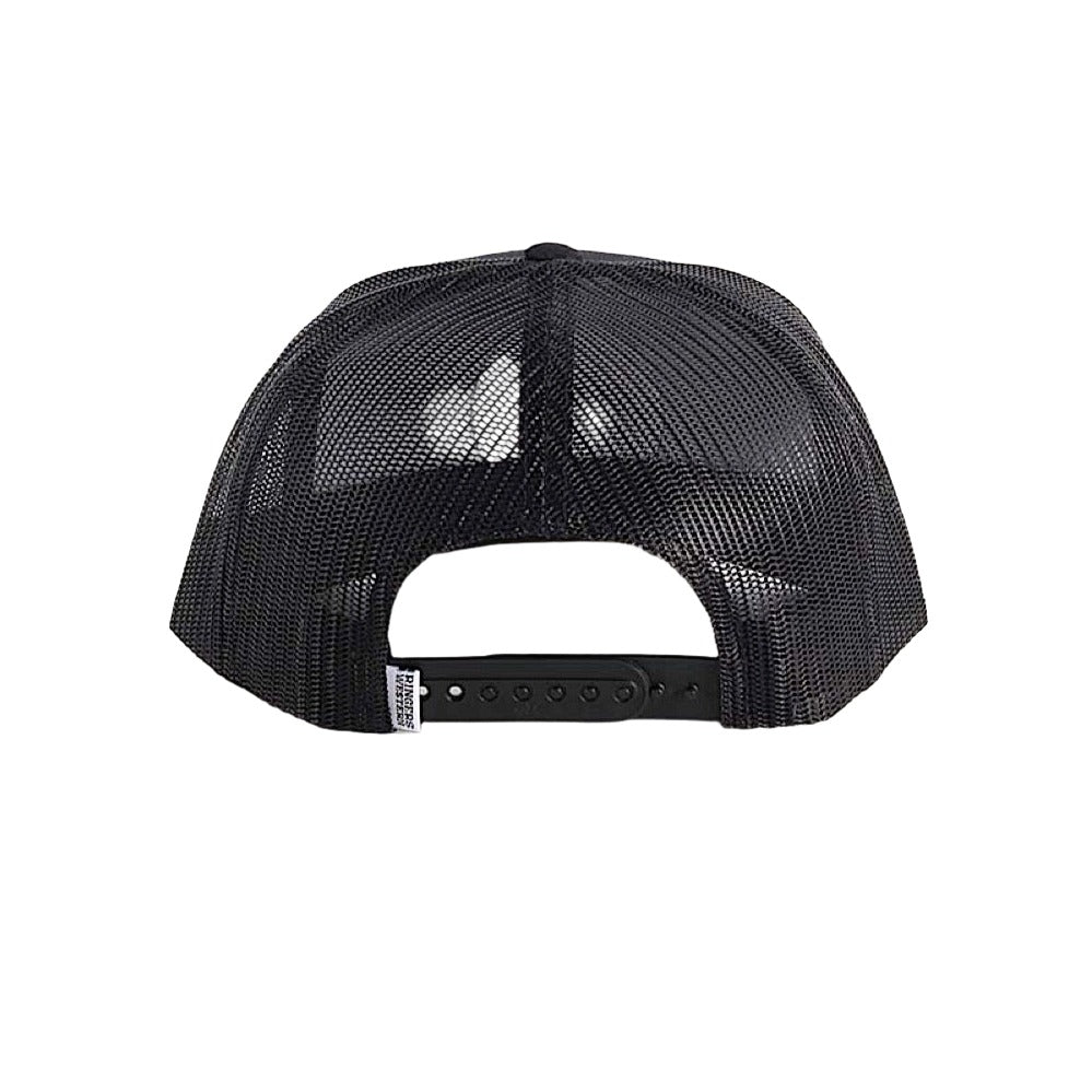 Ringers Western Signature Bull Trucker Cap - Black with Pink Patch (view 2)