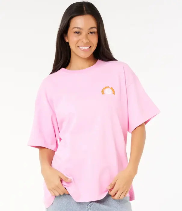 Rip Curl Luxe Surf Heritage Tee - Pastel Pink