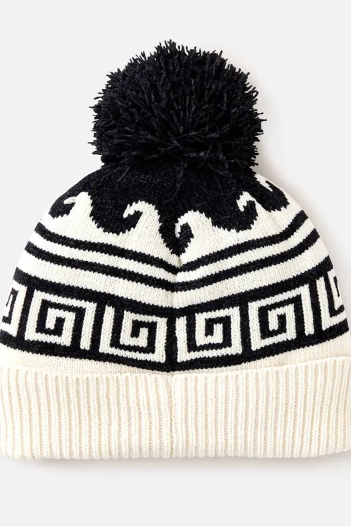 Soleil Regular Pom Pom Beanie - Black / Off White