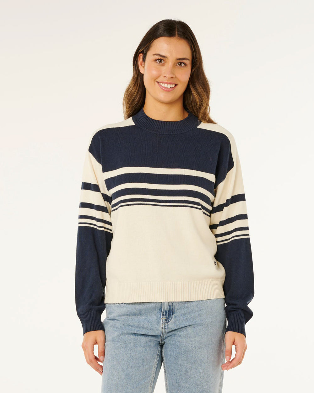 Rip Curl Surf Side Stripe Crew - Navy