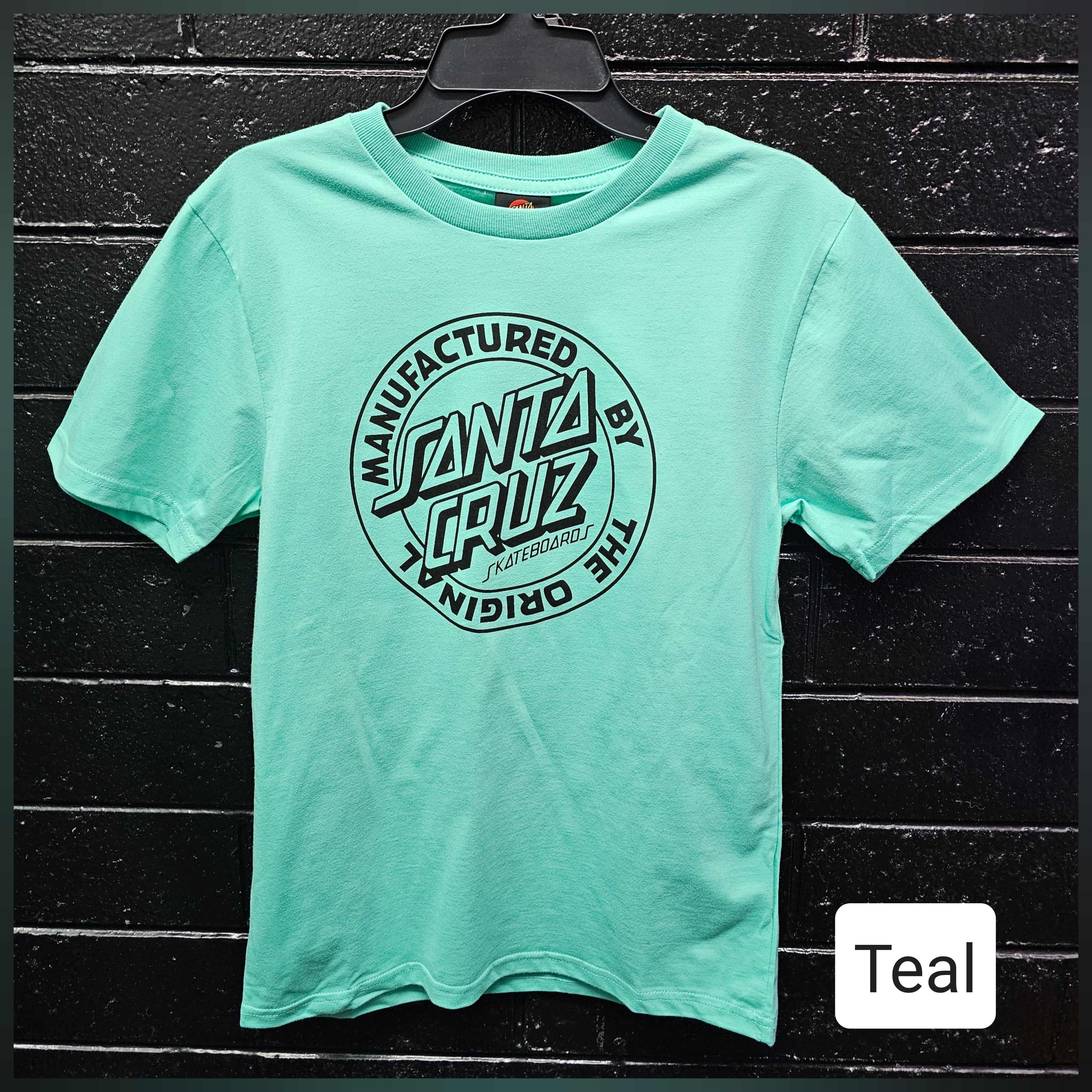 Santa Cruz MFG Dot Front Tee in Teal