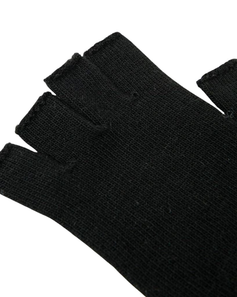 Rusty Rude Gloves Black, worn detail