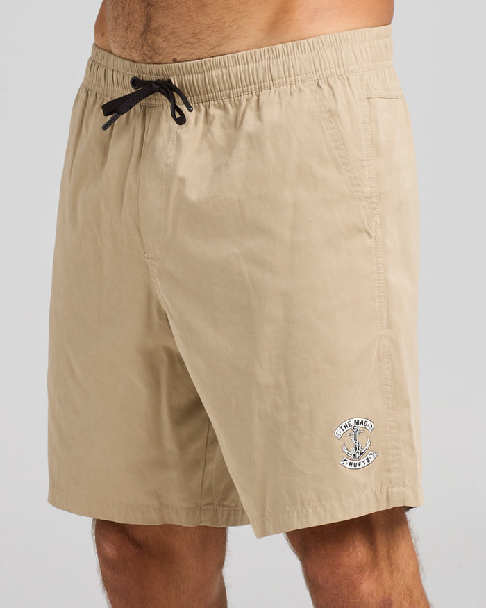 The Mad Hueys Skull Anchor 18" Volley Short - Taupe (view 2)