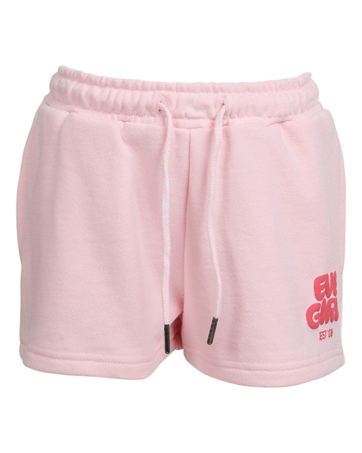Eve Girl Sports Club Fleece Short in pale pink - front