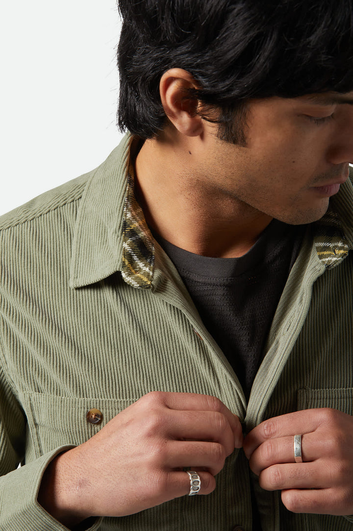 The Field Corduroy Overshirt - Military Olive