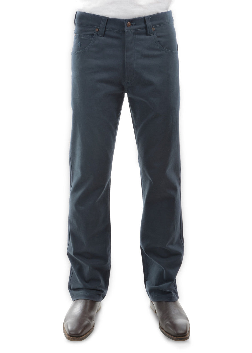 Thomas Cook Moleskin Straight Leg Jean in blue steel