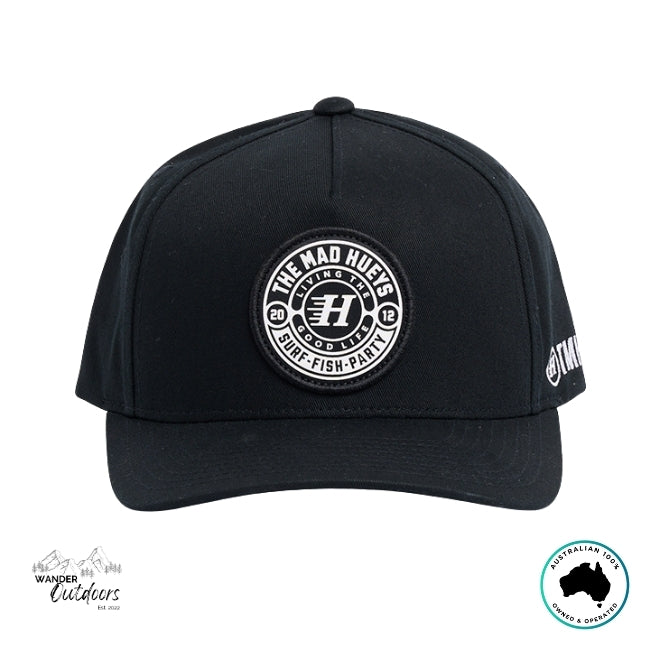 The Mad Hueys Good Life Twill Snapback Black - front view