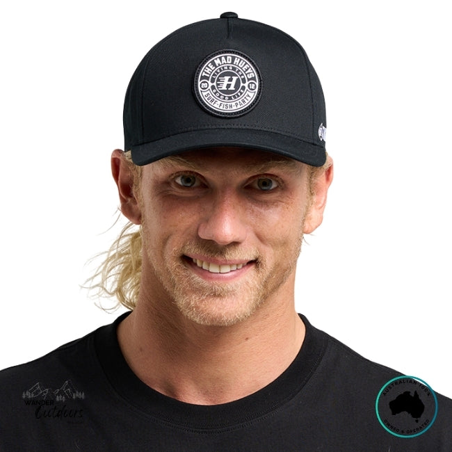 The Mad Hueys Good Life Twill Snapback Black - worn front view
