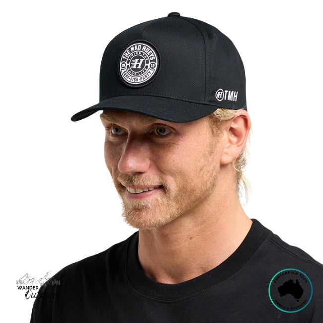 The Mad Hueys Good Life Twill Snapback Black - worn side view