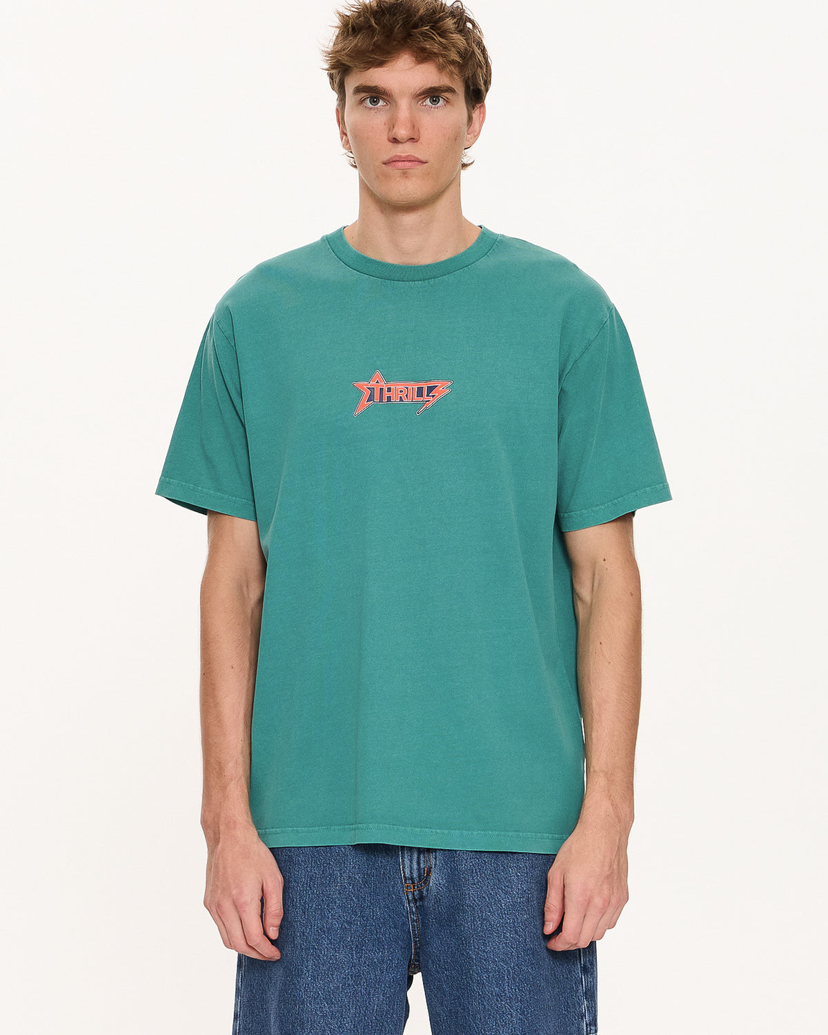 Thrills Heavy Static Merch Fit Tee - New Teal