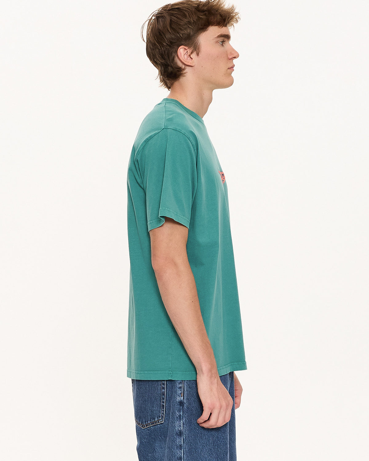 Thrills Heavy Static Merch Fit Tee - New Teal (view 4)