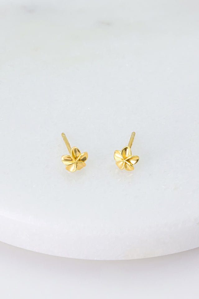 Zafino Flower Stud - Gold - Gold*