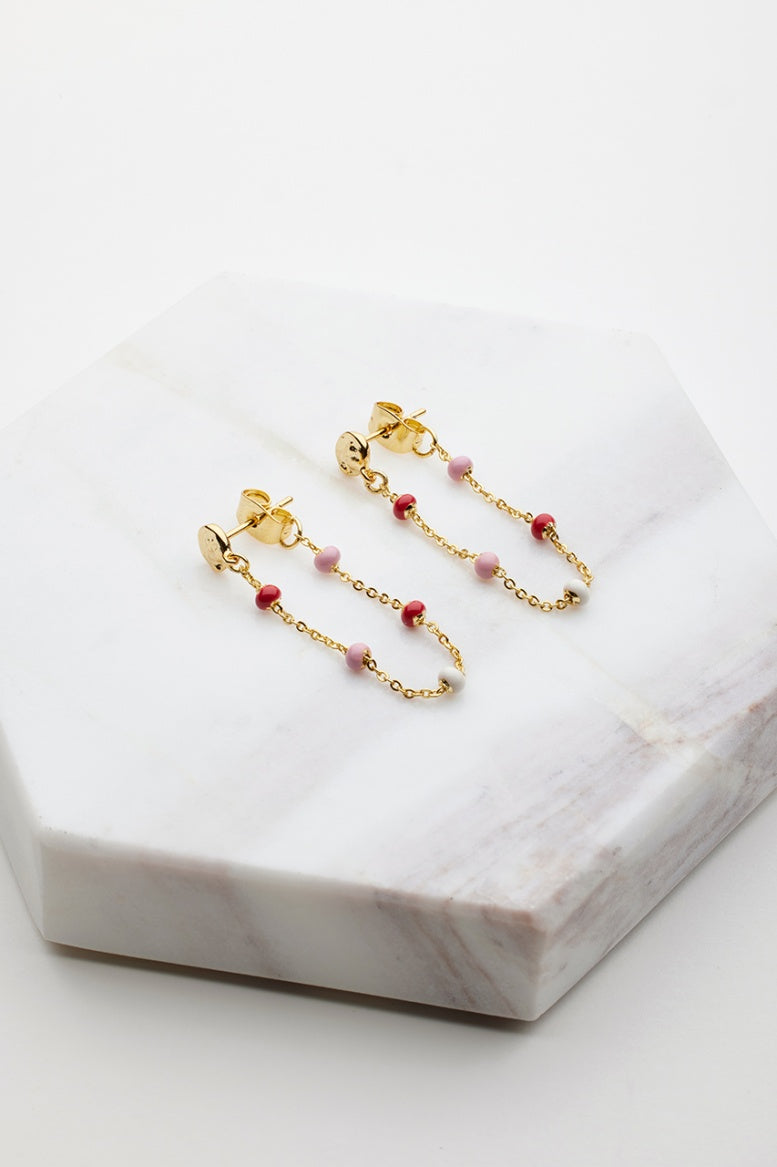 Zafino Charlotte Earring - Gold / Pink