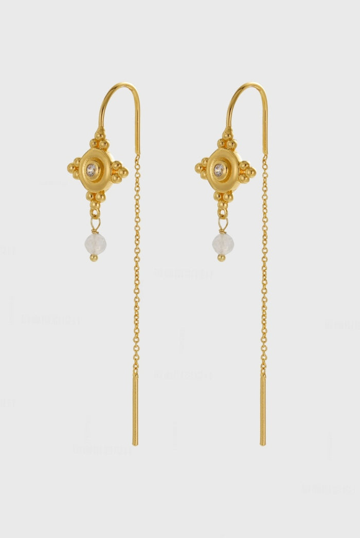 Zafino Faye Thread Earring - Moonstone