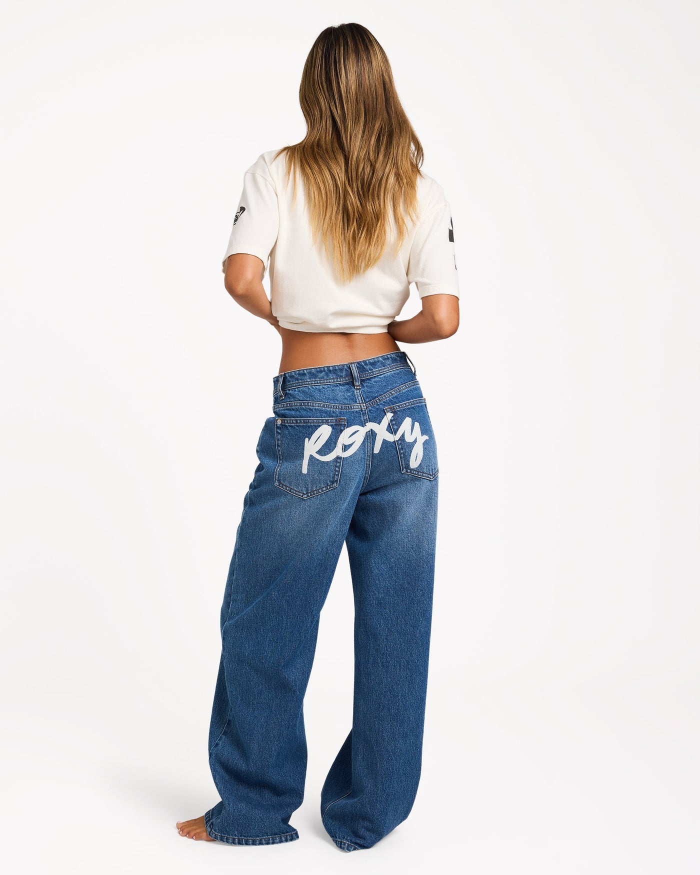 Roxy Backslider Denim Pant - Blue (view 3)