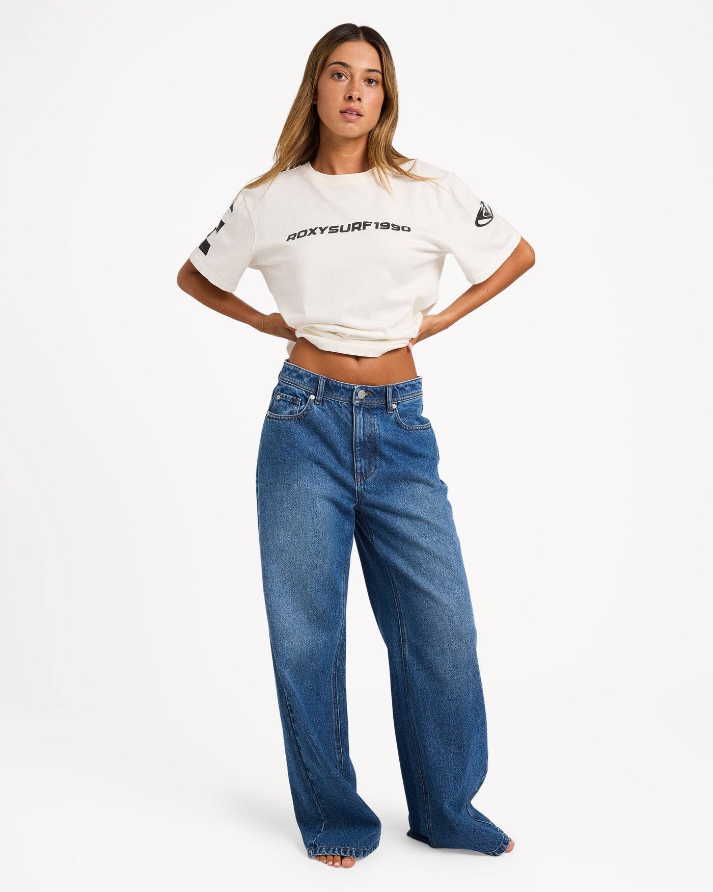 Roxy Backslider Denim Pant - Blue (view 2)