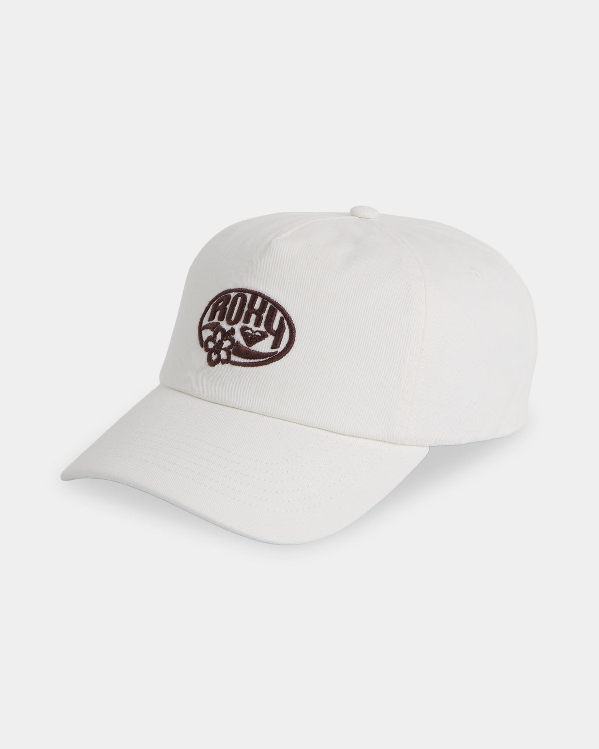 Roxy Waikiki Sun dad cap in Cloud Dancer off white, front view