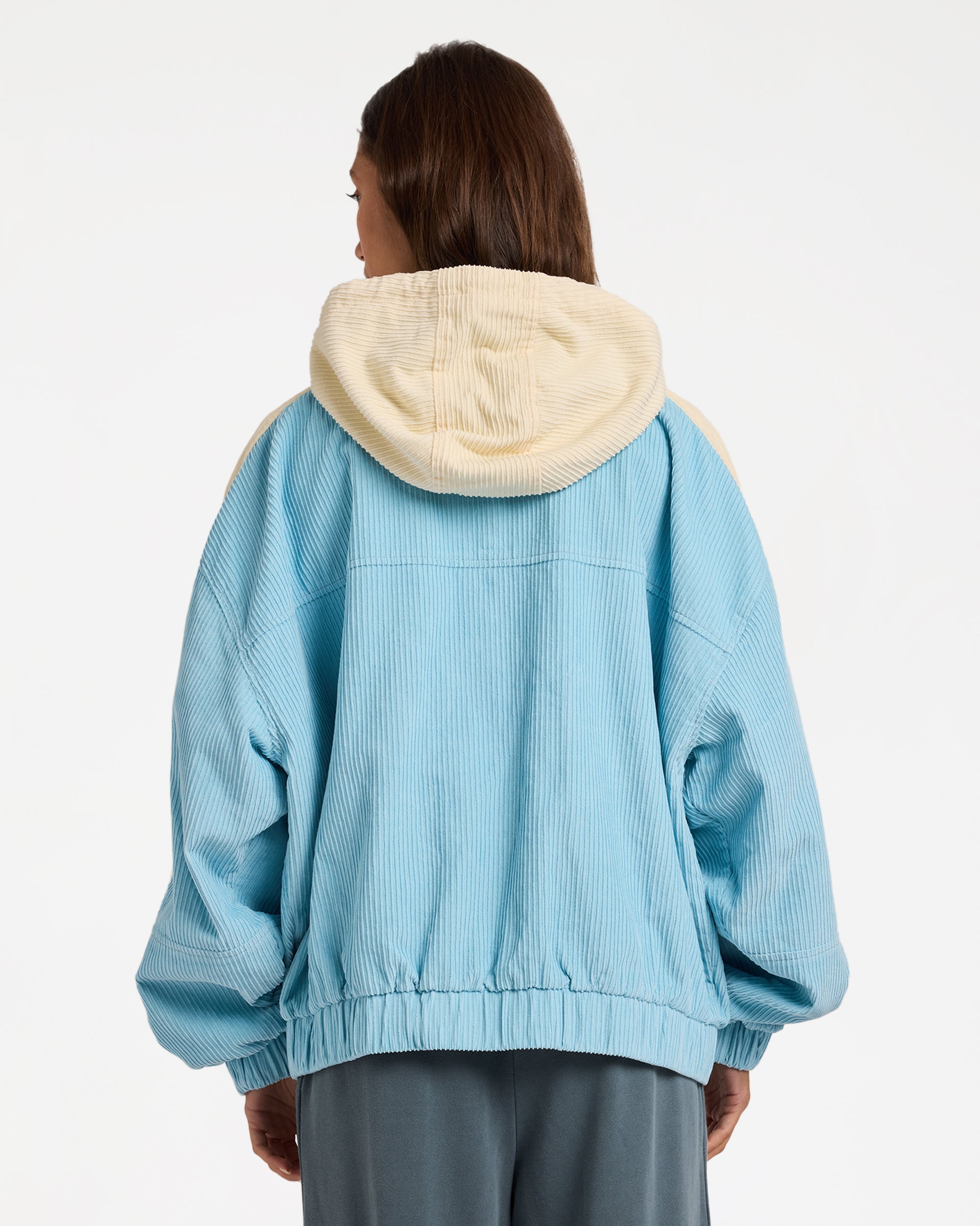 Roxy Duo Cord Jacket in Airy Blue - back