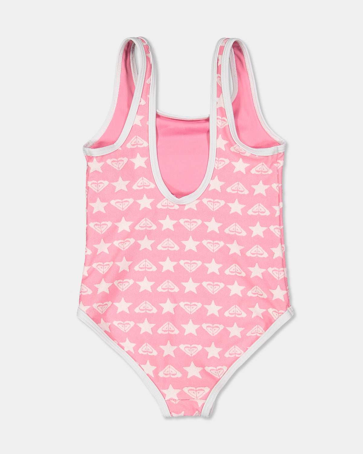 Roxy Super Star One Piece Swimsuit in pink carnation - back