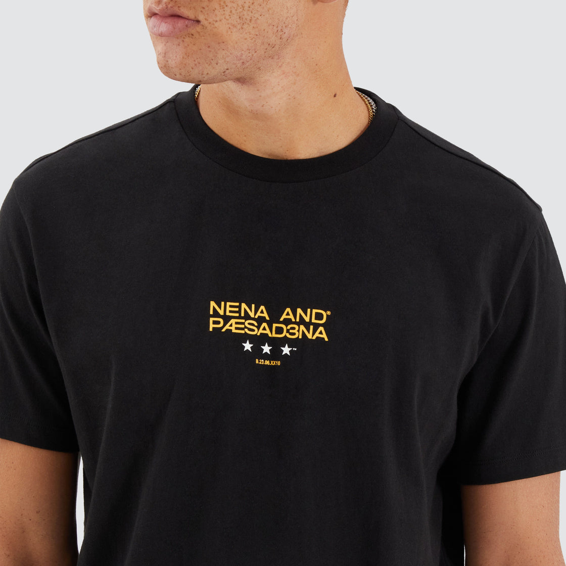 Vector Dual Curved Tee - Jet Black