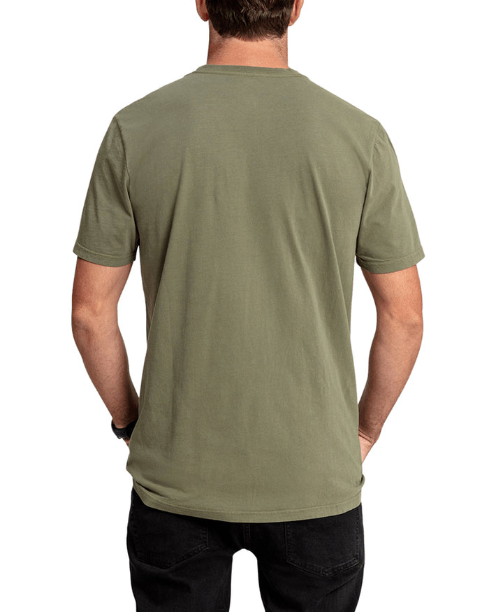 Volcom Aus Wash Short Sleeve Tee - Army Green Combo (view 2)