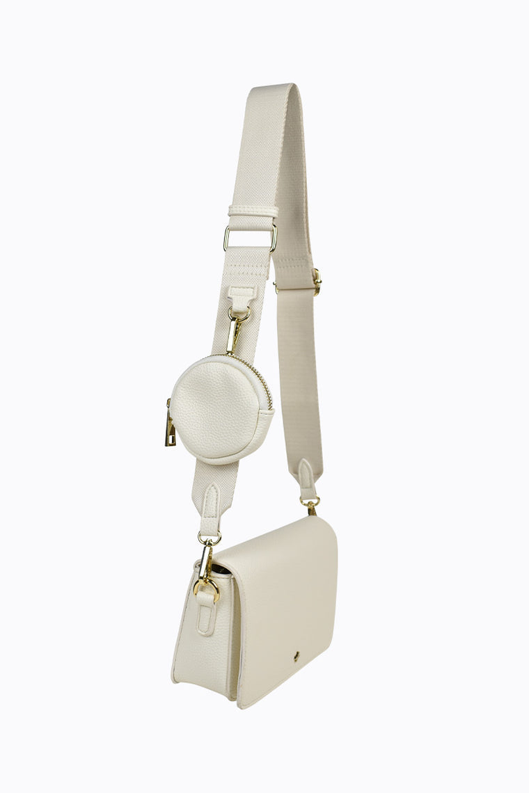 Peta + Jain Candi Flapover Crossbody - White Pebble / Gold (view 2)