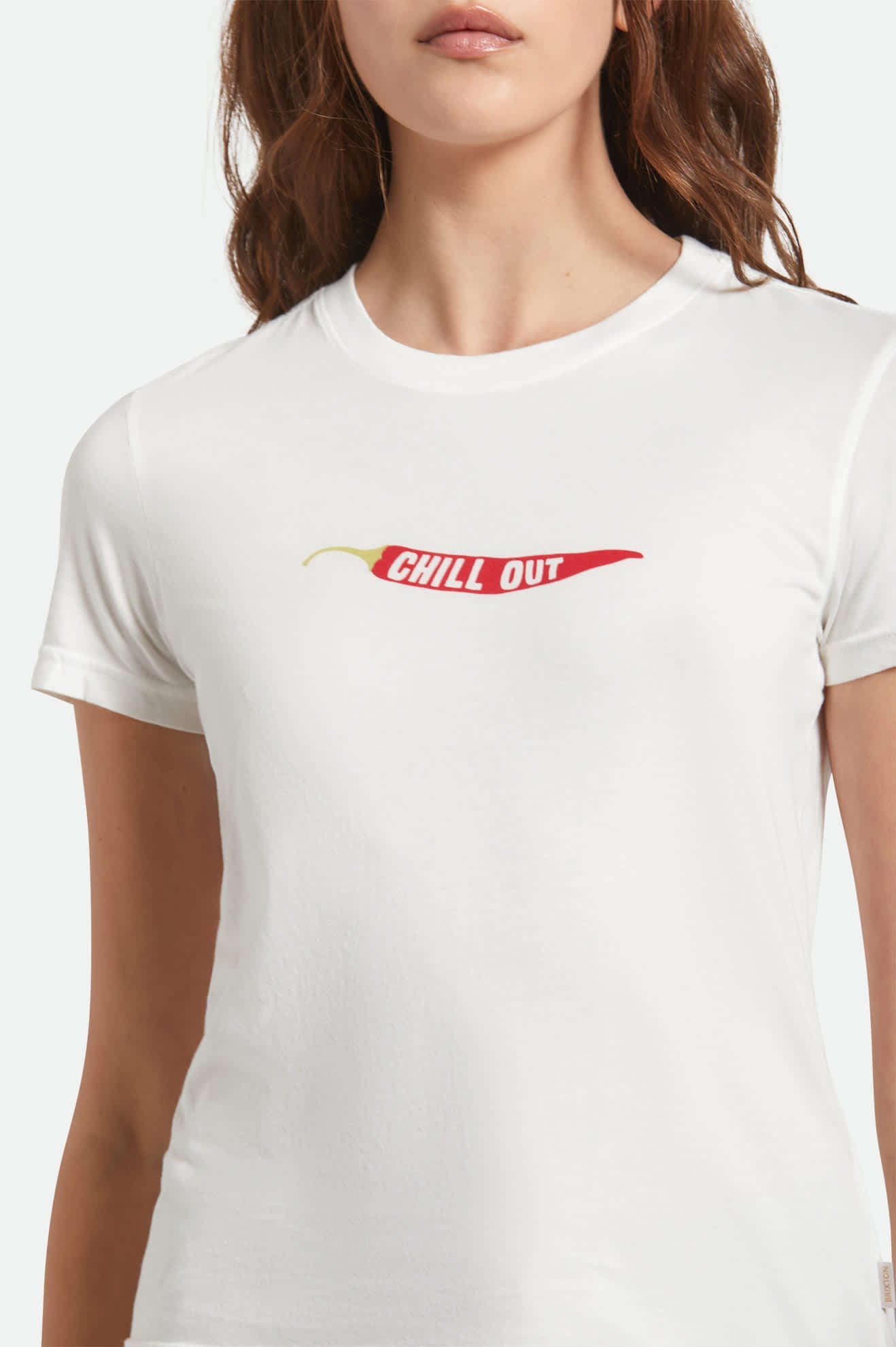 Brixton Chill Out Fitted Crew Tee - Off White (view 4)