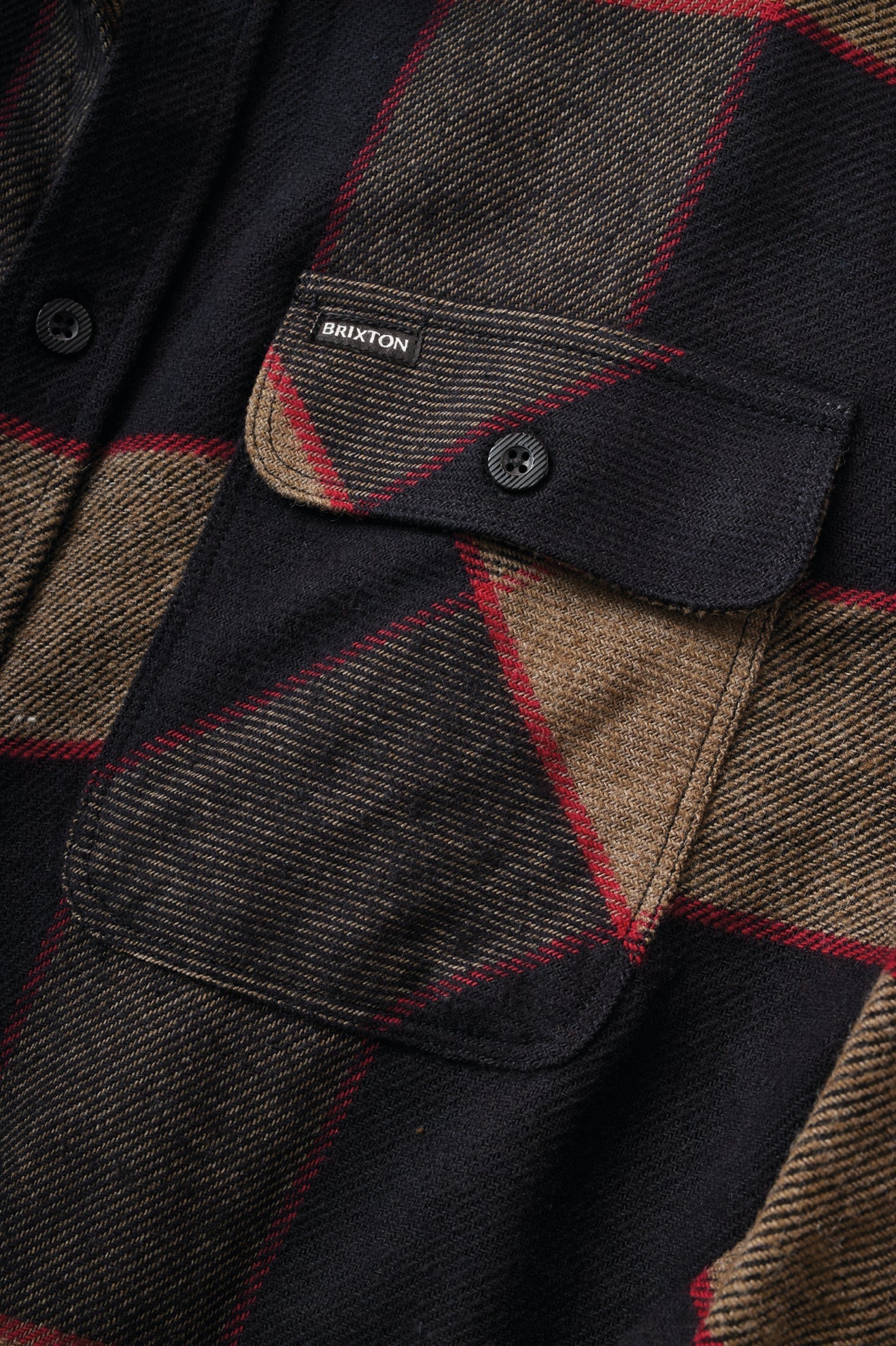 Brixton Bowery Flannel - Heather Grey / Charcoal (view 2)