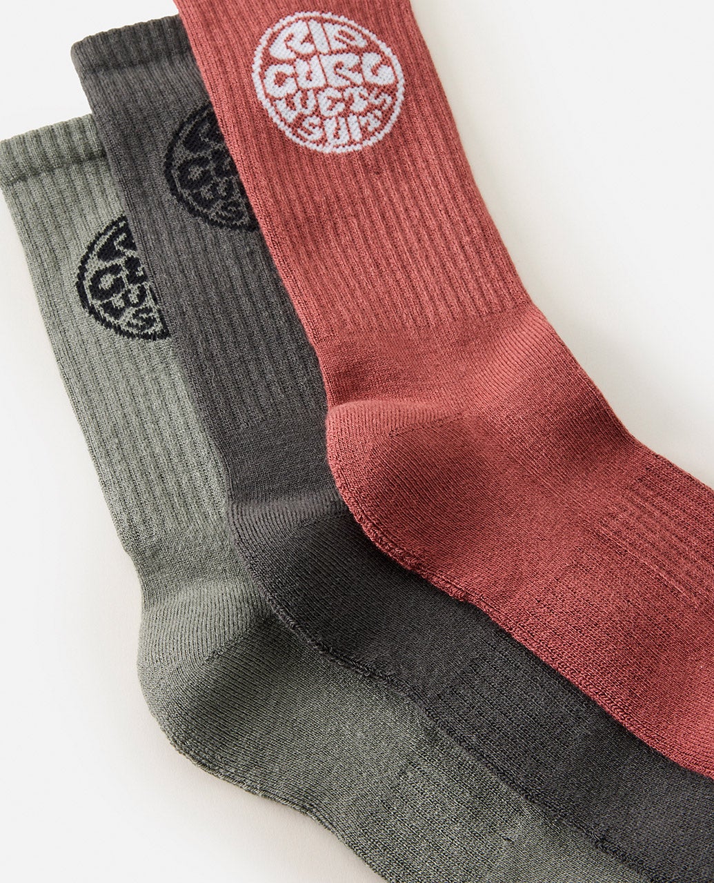 Rip Curl Wetty Crew Sock 3pk - Black (view 3)