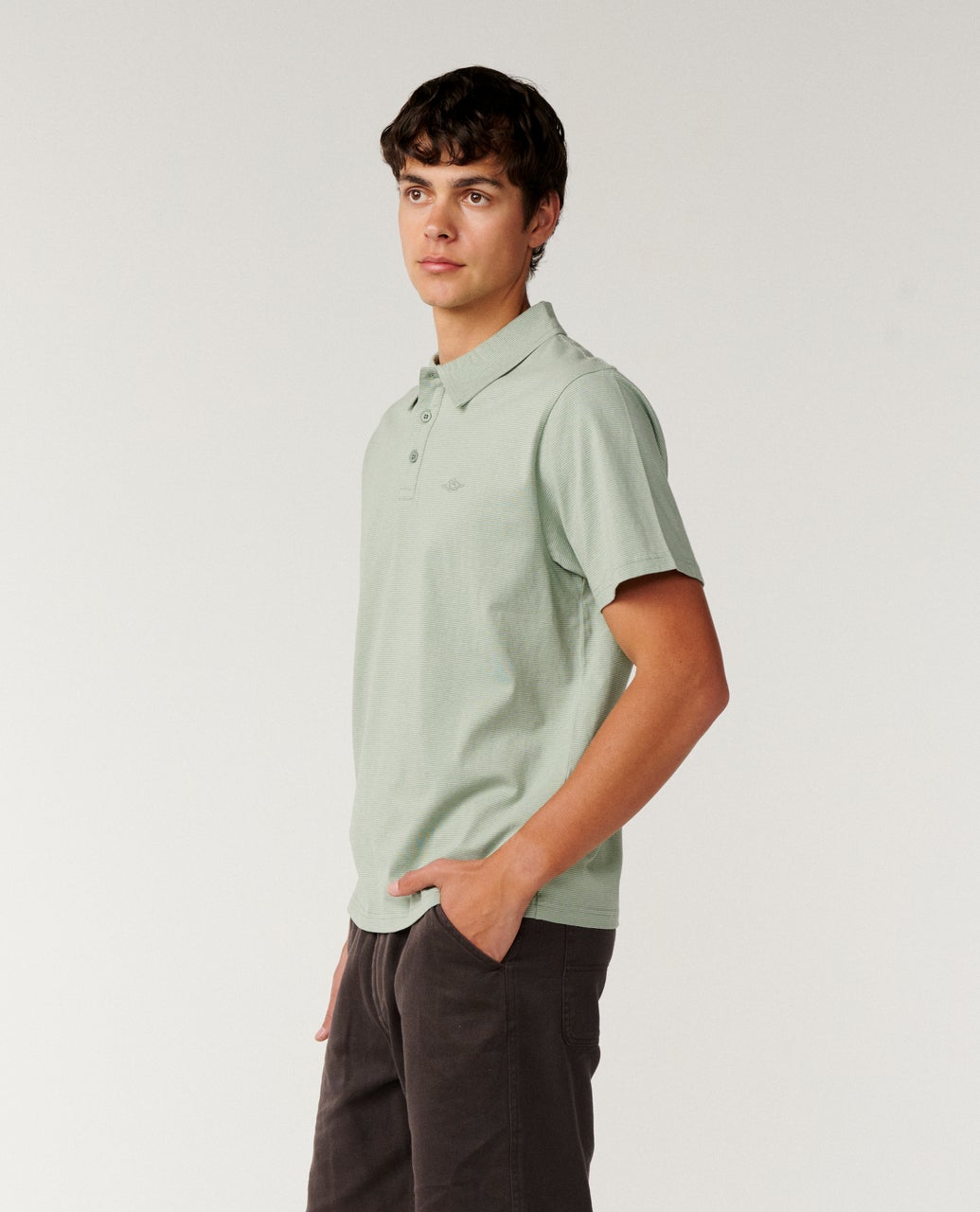 Rip Curl Classic Surf Easy As Polo in Sage - detail