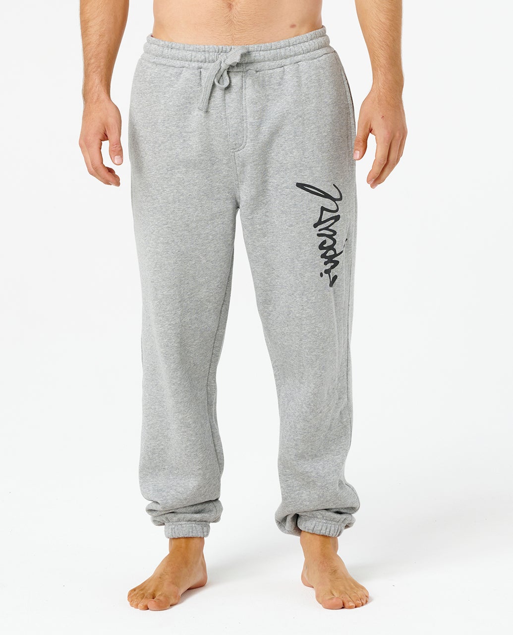 Rip Curl Icons of Surf Trackpant in grey marle and black - front