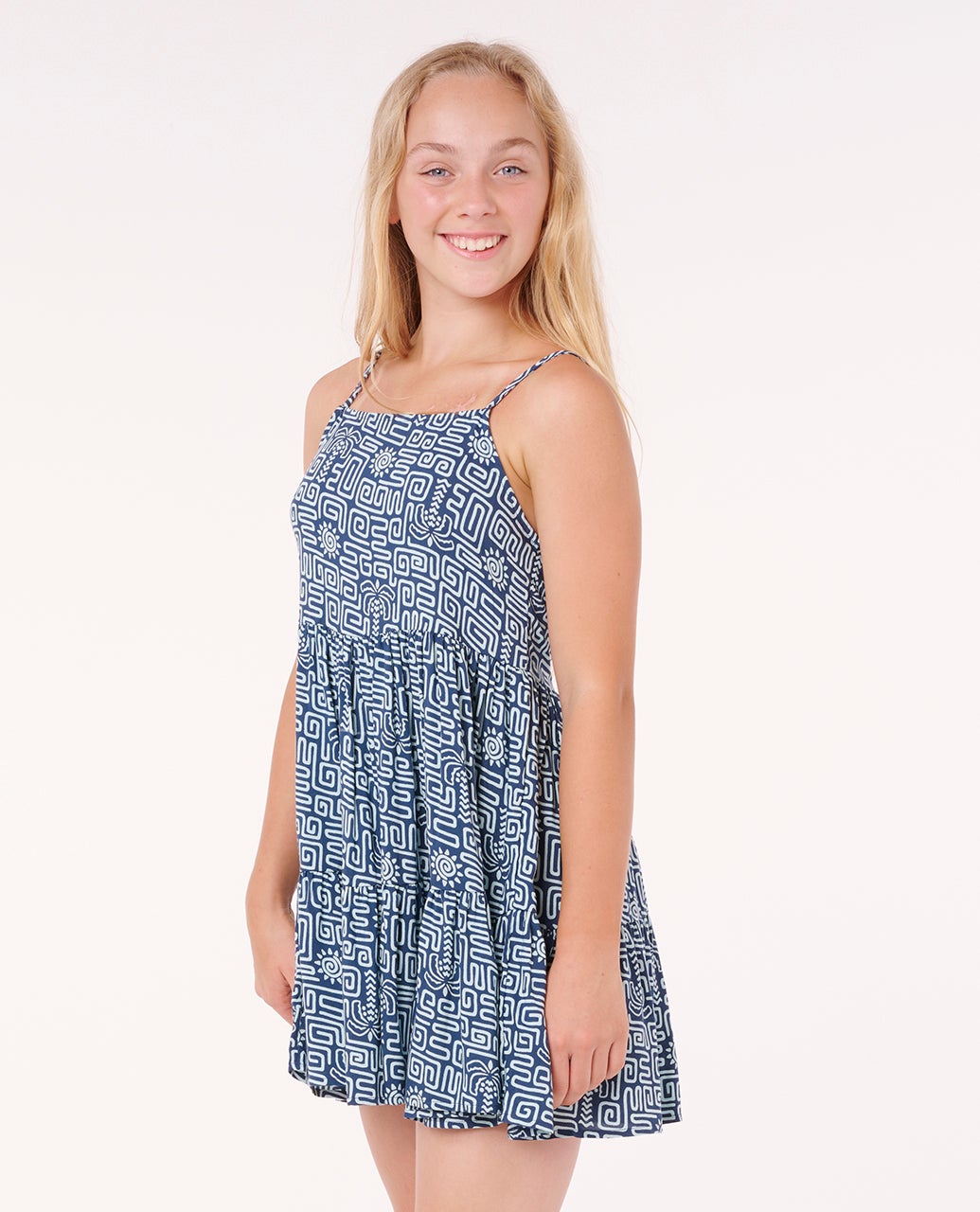 Sunset Luau Dress Girl - Blue