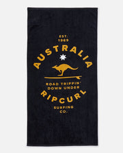 Sunstash Beach Towel - Black / Gold - Catani Clothing