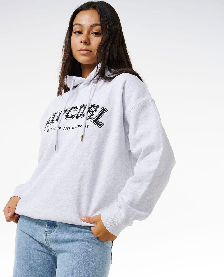 Varsity Hoodie - Grey Marle / Black - Catani Clothing