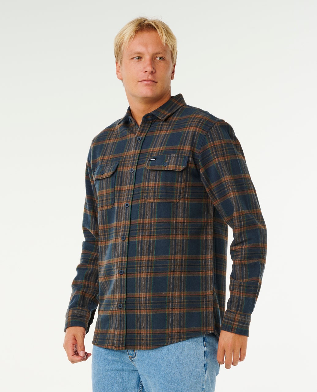 Classic Surf Griffin Flannel - Dark Blue - Catani Clothing