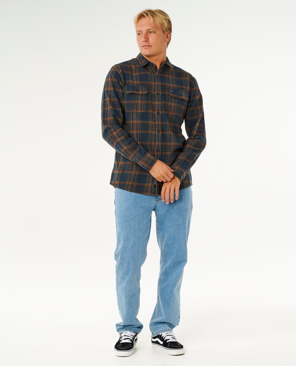 Classic Surf Griffin Flannel - Dark Blue - Catani Clothing