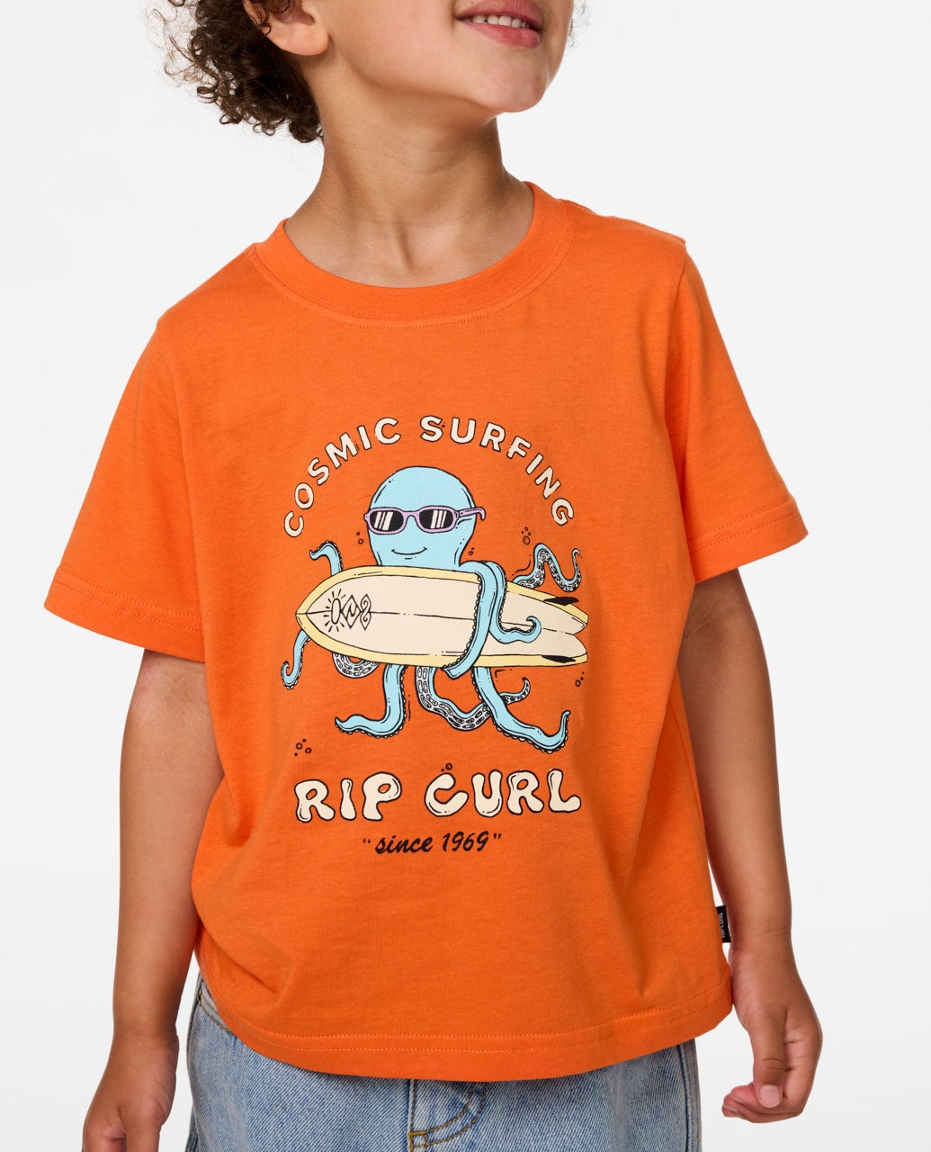 Rip Curl Cosmic Surfing Tee - Mandarin Orange (view 4)