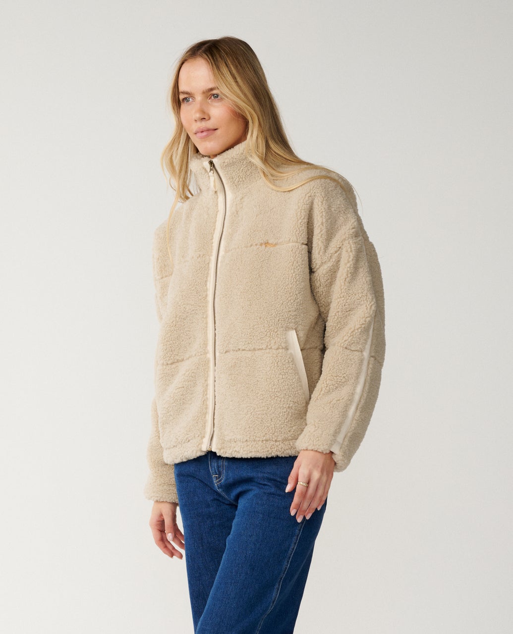 Cala Nights Sherpa Jacket - Natural - Catani Clothing