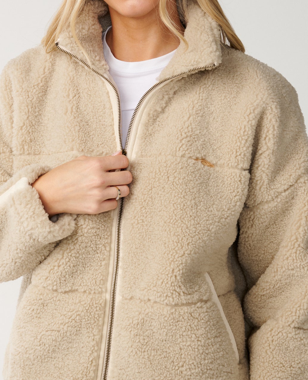 Cala Nights Sherpa Jacket - Natural - Catani Clothing