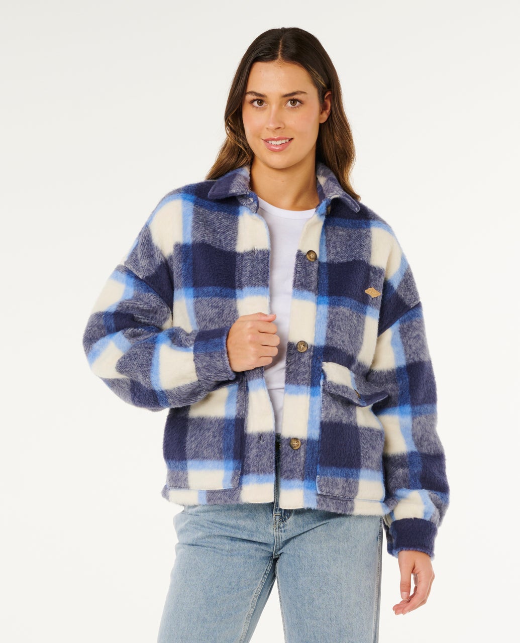 Cala Nights Check Jacket - Blue - Catani Clothing