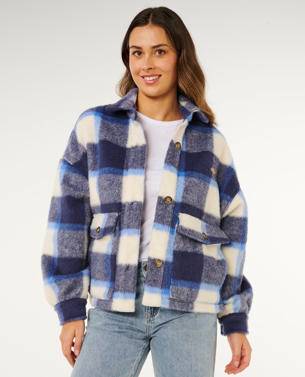 Cala Nights Check Jacket - Blue - Catani Clothing