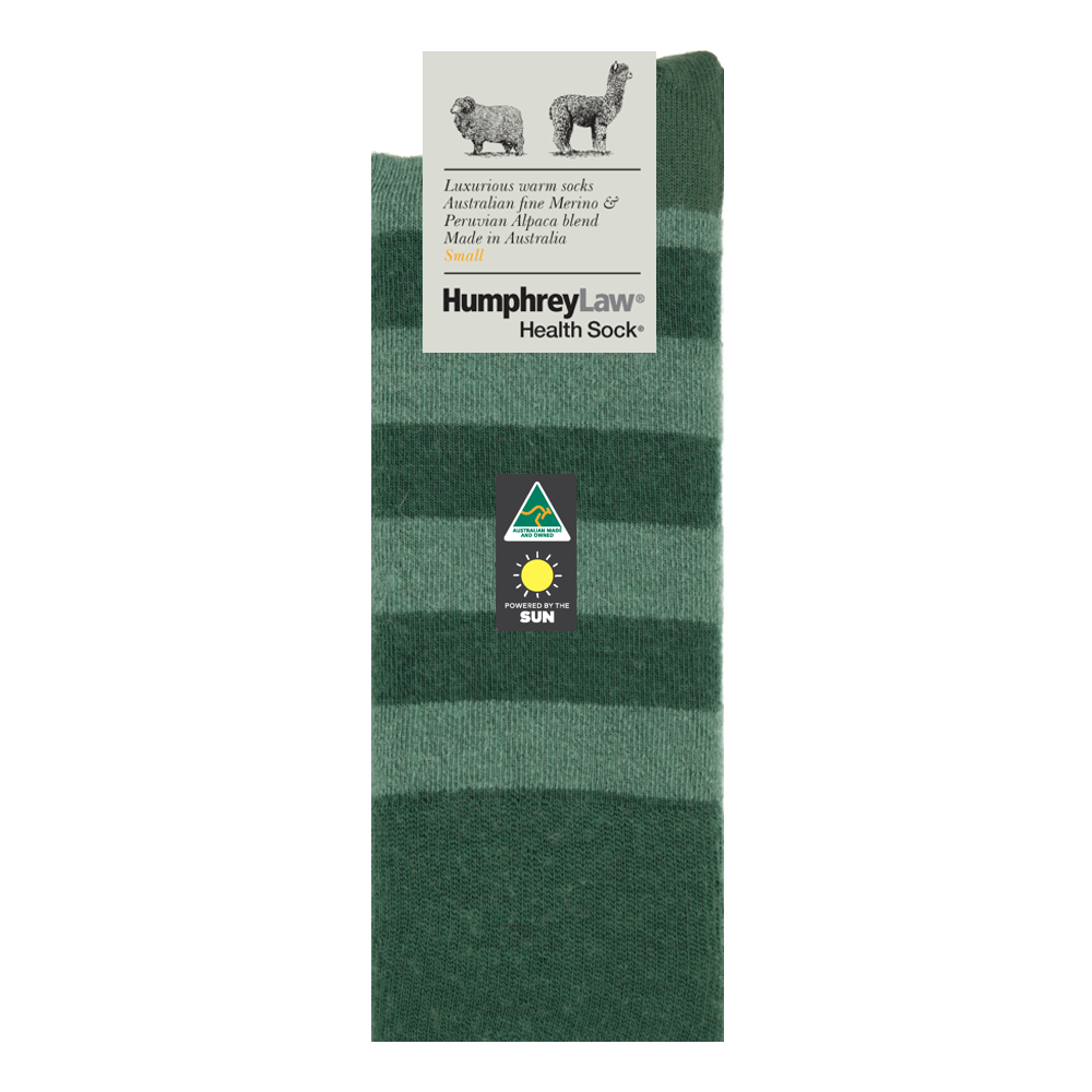 Striped Fine Merino / Baby Alpaca Blend Health Sock
